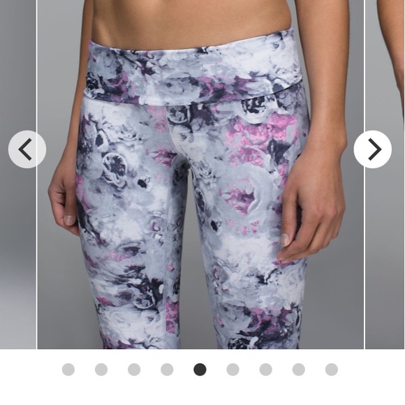 Lululemon Moody Mirage Gray Floral Leggings - Picture 15 of 15